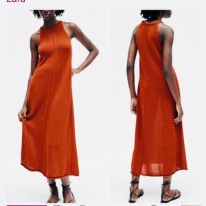 ZARA linen blend knit halter dress - LAST CHANCE -  ITEM IS AVAILABLE UNTIL 9/30
